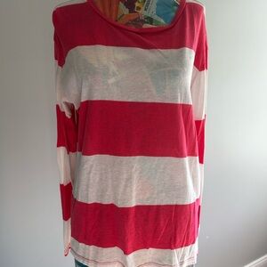 Ralph Lauren Polo Pink and White Striped Women's Top
